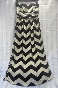 Fashionomics Damen ärmelloses Empire Maxikleid Zickzack Taschen Gr. M/L - Bild 1 von 13