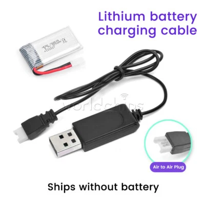 3.7V Lipo Battery USB Charging Cable Air to Air W/ Protection For RC Drone Toy - Image 1 of 4