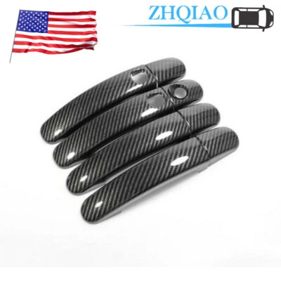 Carbon Fiber Door Handle smart Cover Trim For Ford 2012-18 Focus /2013-19 Escape - Image 1 of 4