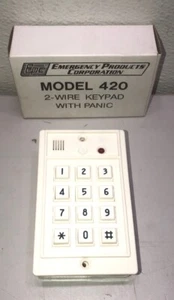 EMERGENCY PRODUCTS CORPORATION EPC MODEL 420 2-WIRE KEYPAD W/ PANIC P/N 1630 - Picture 1 of 5