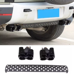 Khan Look Exhause Pipe fits for Defender 110 130 90 2020-2025 2.0 Black Tailpipe - Picture 1 of 15