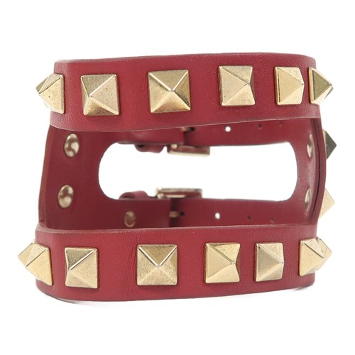 Bracciale Valentino pelle di agnello rosso