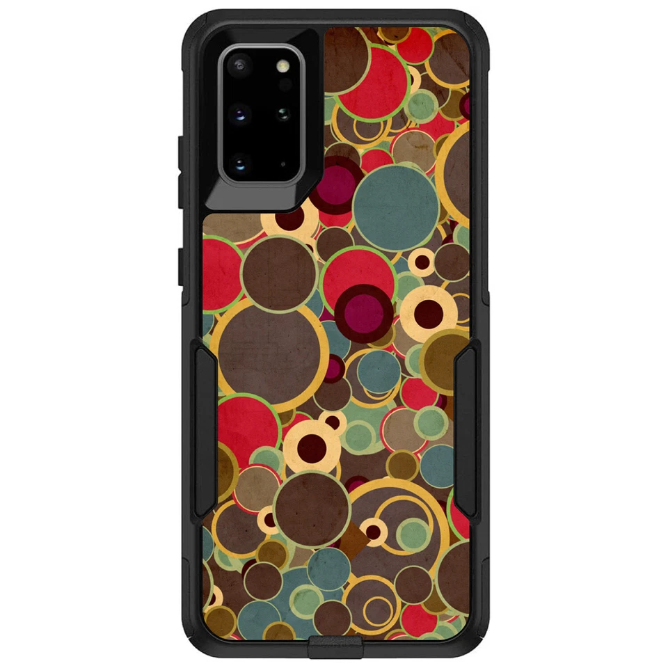 OtterBox Commuter 适用于 Galaxy S(可选型号)棕色红色黄色圆圈 — 第 1/1 张图片