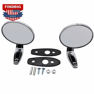 Pair Chrome Polished Outside Door Rearview Mirror For Dodge & Plymouth 1966-1975 - Picture 1 of 7