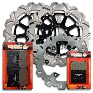 Rotores delanteros + traseros + pastillas de freno para Yamaha FZR 600 [1990-1999] TDM 850 [1991-2001] - Imagen 1 de 7