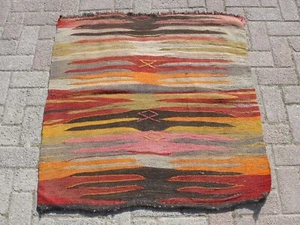 3x3 ft Oushak Turkish Kilim Rug Area – Handmade Area Large Rugs for Living Room - Bild 1 von 10