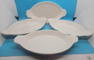 Set of 4 Vintage CALIF USA Ivory Oval Baking Dish 849-853 - Picture 1 of 8