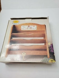 Vintage oakwood letter rack LETT 4 key hooks new in box - Picture 1 of 5