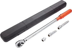 1/2 Zoll Antrieb Drehmomentschlüssel 25-250 Fuß Pfund, zwei Richtungen, mit Adaptern - Bild 1 von 12