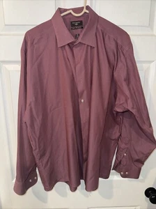 Dockers Iron Free Dress Shirt  XXL - 18/18 1/2  34/35 Striped Red - Picture 1 of 3