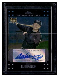 2007 Topps Chrome #343 Adam Lind ROOKIE Autograph Auto BLUE JAYS - Picture 1 of 2