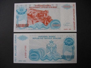 Croacia 5 mil millones Dinara 1993 KNIN (PR27a) UNC - Imagen 1 de 1