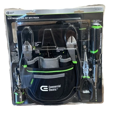 7-Piece Electrician's Tool Set with Pouch by Commercial Electric