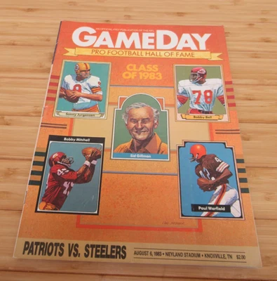 Vintage NFL GameDay Program Patriots VS Steelers 8/6/1983 At Neyland Stadium - Image 1 of 4