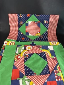 Set of 6 Vintage Kitchy Handmade Quilted Patchwork Rectangular Placemats - Picture 1 of 8