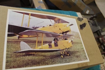 Practical Scale, DH82a "Tiger Moth" Balsa R/C Airplane Kit, 72" Rare and Nice, - Image 1 of 4