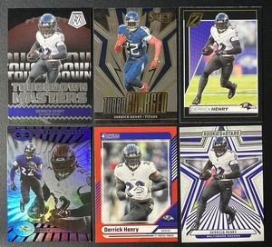 6 Card Football Lot Derrick Henry Optic, Mosaic Insert, Parallel & More - Picture 1 of 6
