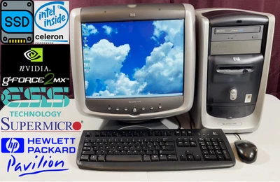 RESTORED w/ SSD HP Pavilion Windows 98 Vintage Retro Classic Gaming PC CRT - Image 1 of 4