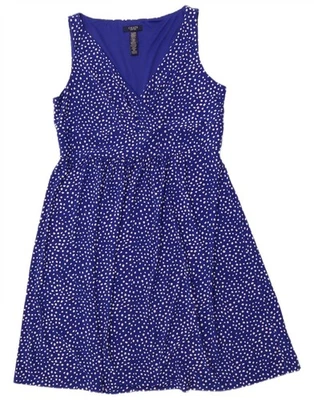 Vestido CHAPS para mujer grande y alto sin mangas línea A Reino Unido 18 XL azul manchado SP14 Foto 1 de 3