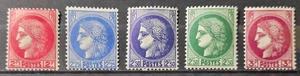 5447 - FRANCE - SCOTT# 336 - 340 - MNH - CAT $20.80 - Picture 1 of 1