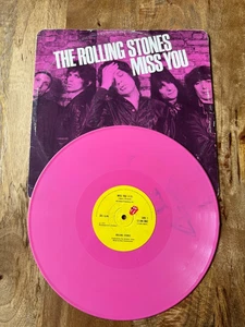 The Rolling Stones, Miss You, 1978 Rolling Stones Records 12 EMI 2802 Pink - Picture 1 of 2