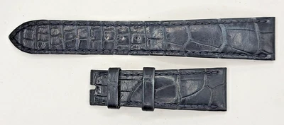 OEM Patek Philippe Geneve Navy Blue leather watch strap 20/16mm 64+123mm B42 D - Image 1 of 2