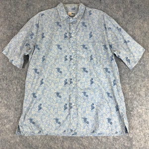 Reyn Spooner Hemd Hawaii Traditionals Gr. XL Baumwolle Kurzarm Koi Fisch blau - Bild 1 von 8