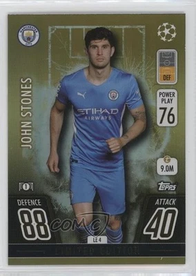 2021-22 Topps Match Attax UCL Limited Edition Gold John Stones #LE4 - Image 1 of 2