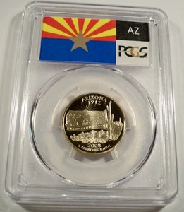 2008-S 25c CLAD PCGS PR70DCAM ARIZONA QUARTER PROOF DEEP CAMEO PR 70 DC - Picture 1 of 4