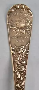 Sweet Clover Condensed Milk Ladle Spoon US Silver Company Vintage Advertising (O - Picture 1 of 5