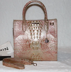 Borsa a tracolla BRAHMIN LARGE Caroline borsa in pelle Sunkiss Melbourne - Foto 1 di 8