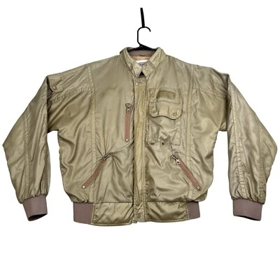 Vintage Windbreaker Jacket Men's L Tan Kuang Huei John Rissman 70s Nylon Bomber - Image 1 of 4