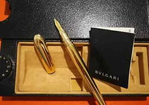 BULGARI - Penna stilografica BULGARI - placcata oro - usata come nuova - Foto 1 di 3