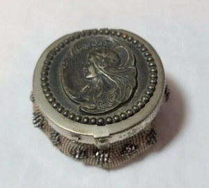 Vintage Antique Bead Mesh Coin Purse Bag Victorian Silver Plate Tam O Shanter - Picture 1 of 12