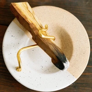 Palo Santo Holder, Ceramic Incense Burner for Palo Santo Wood or Scented - Picture 1 of 5