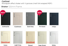 Cartmel Shaker Kitchen Doors, Drawers fronts, End Panels, Plinths in 8 Colours
