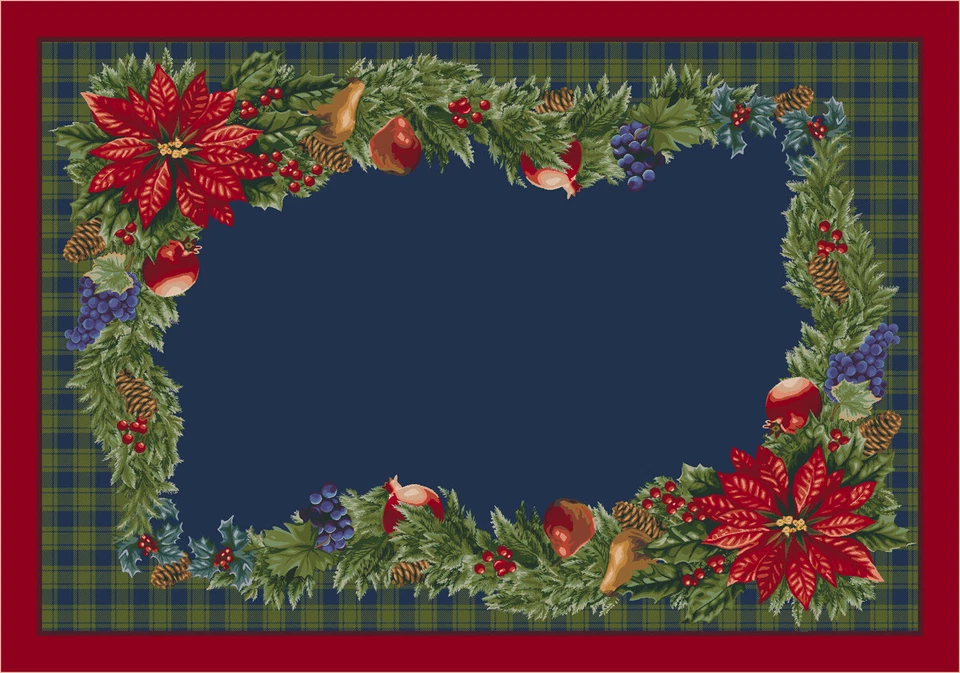 Ковер на часть комнаты 4x6 Milliken Bountiful 00203 малиновый красный рождественский - около 3 футов 10 дюймов x 5 футов 4 дюйма - Изображение 1 из 1