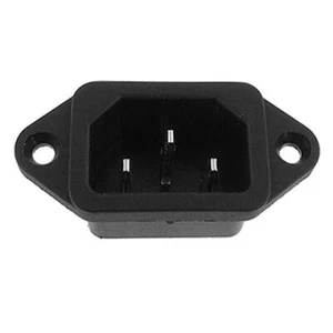 AC250V 10A IEC320 C14 Mount Male Plug 3 Pins Panel Power Socket G7B4 Inlet F3Q8 - Picture 1 of 9