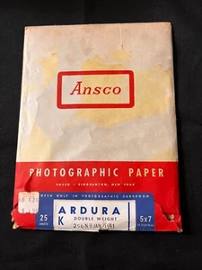 Vintage Ansco 5X7 Photographic Paper envelope Ardura Double Weight from Jan 1961 - Picture 1 of 4