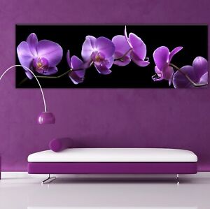 Orchidee XL Bild 150x50 cm Leinwand auf Holz Keilrahmen Fotografie Kunst Deko