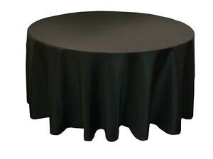 12 PACK 90" inch ROUND Tablecloth Polyester WEDING Banquet Overlay 25 COLORS USA