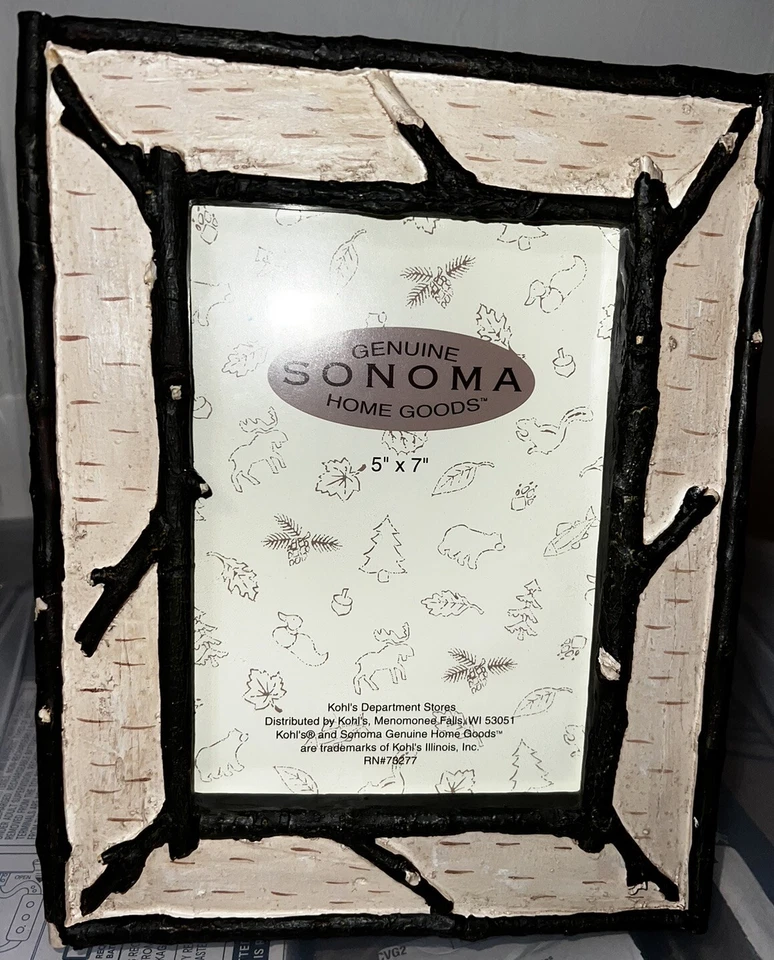 Foto rústica cabaña de troncos Sonoma de 5”x7” casa de campo marco de fotos leñoso mesa nueva en caja Foto 1 de 4