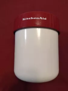 Kitchen aid ceramic utensil holder white and red - Picture 1 of 3
