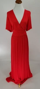 Hao MeiLi Collection Plus Size 2X Maxi Dress Red NEW W/ Pockets - Picture 1 of 4