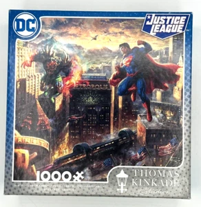 Thomas Kinkade 1000 Piece Jigsaw Puzzle Superman Sealed Justice League NEW - Picture 1 of 9