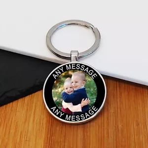 Llavero redondo de metal personalizado añade tu foto sube cualquier mensaje - Imagen 1 de 4