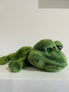 Russ Berrie Peepers Dermot Frog Toad Big Eyes Green Plush Stuffed Toy 