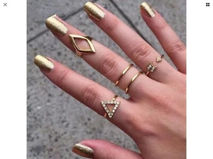3 Stück Midi Fingerring NEU Schmuck Muttertag - Bild 1 von 4