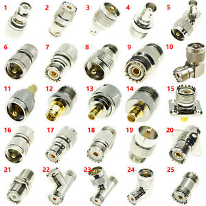 1Pcs UHF SO239 PL259 TO BNC N SMA UHF male female RF Connector Converter Adapter