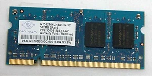 Laptop 512mb DDR2 PC5300 Single Stick RAM Memory 417054-001 Nayna Samsung Hynix - Picture 1 of 2